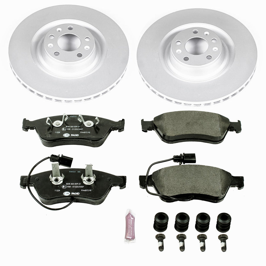 Power Stop ESK4570 Euro-Stop Front Brake Kit Audi Volkswagen For Audi A8 Quattro 2003-2010, Volkswagen Phaeton 2004-2006 [Model Specific]