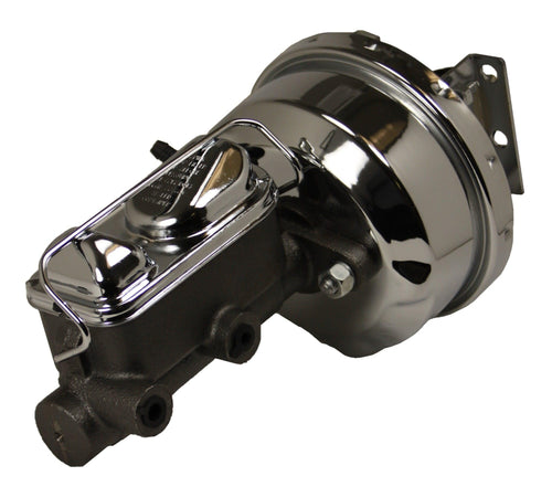 7 Inch LEED BRAKES Power Brake Booster, 1 Inch Bore Master (Chrome)