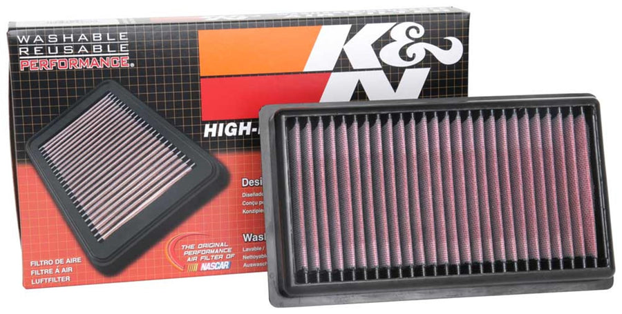 K&N Air Filter Engine: Reusable, Clean Every 75,000 Miles, Washable, Premium, Replacement Car Filter: Compatible with 2018-2019 HYUNDAI/KIA (Accent, Rio), 33-5081