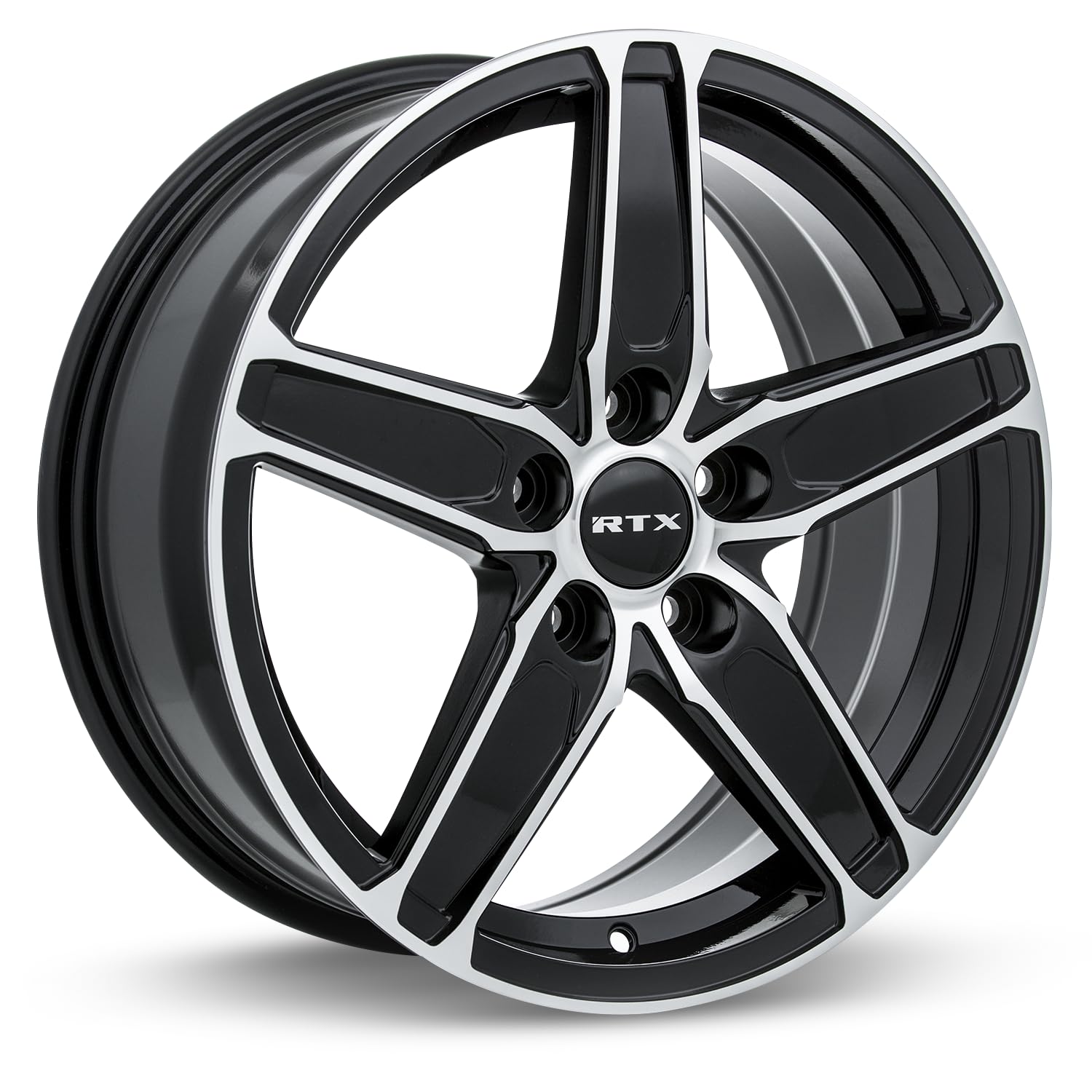 Custom RTX FROST Wheel - 17x7, 42 Offset, 5x114.3 Bolt Pattern, 64.1mm Hub - Black with Machined Face Rim