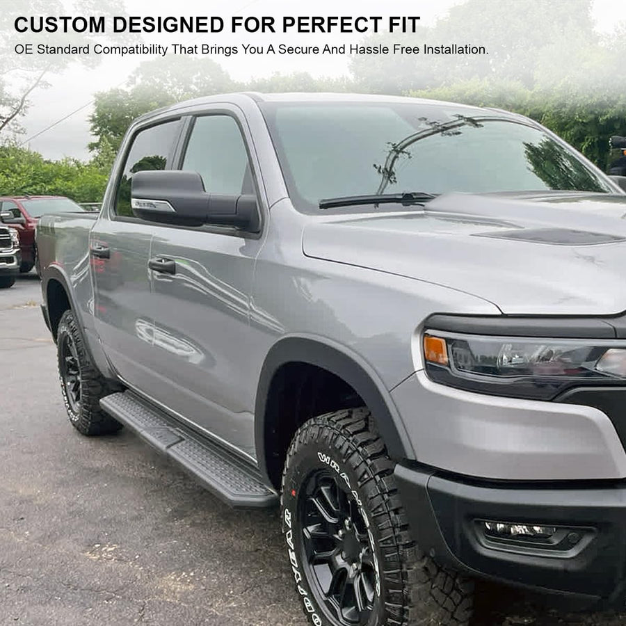 Power Spec-D Tuning Black Heated + LED Signal + Blind Spot Monitor BSM Right Passenger Side Mirror Compatible with 2019-2024 Ram 1500