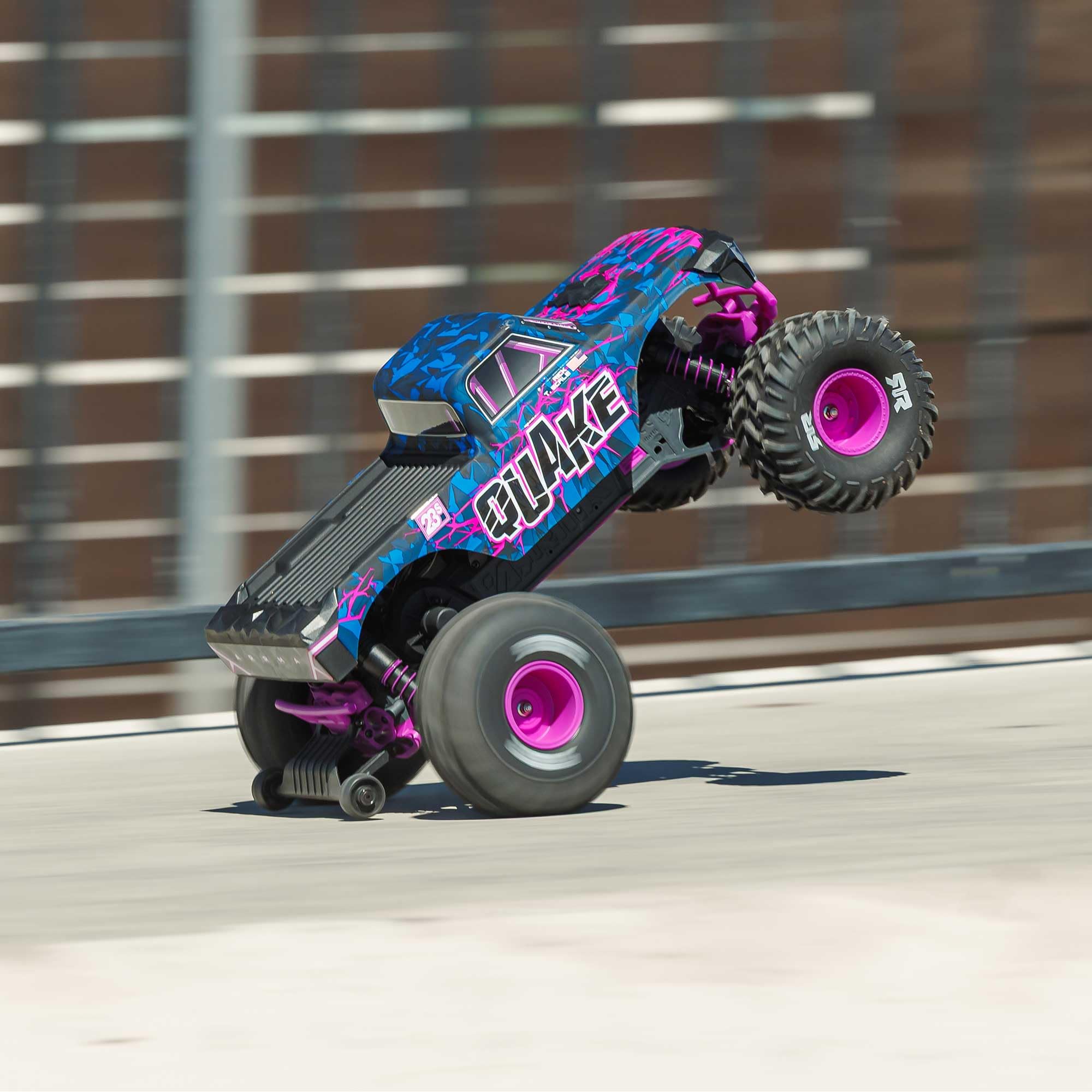 ARRMA 1/10 Quake 223S RC Truck 2WD RTR (Battery and Charger Not Included) Brushless Monster Truck, Purple, ARA3537T3