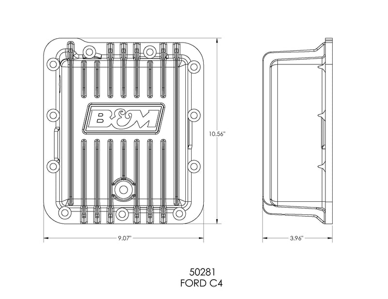 Extra Depth B&M 50281 Cast Aluminum Transmission Pan