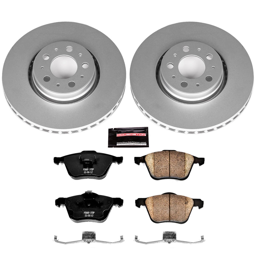 Power Stop Z23 CRK3063 Front Evolution Geomet Coated Brake Kit For Volvo XC90 2003-2014 [Model Specific]