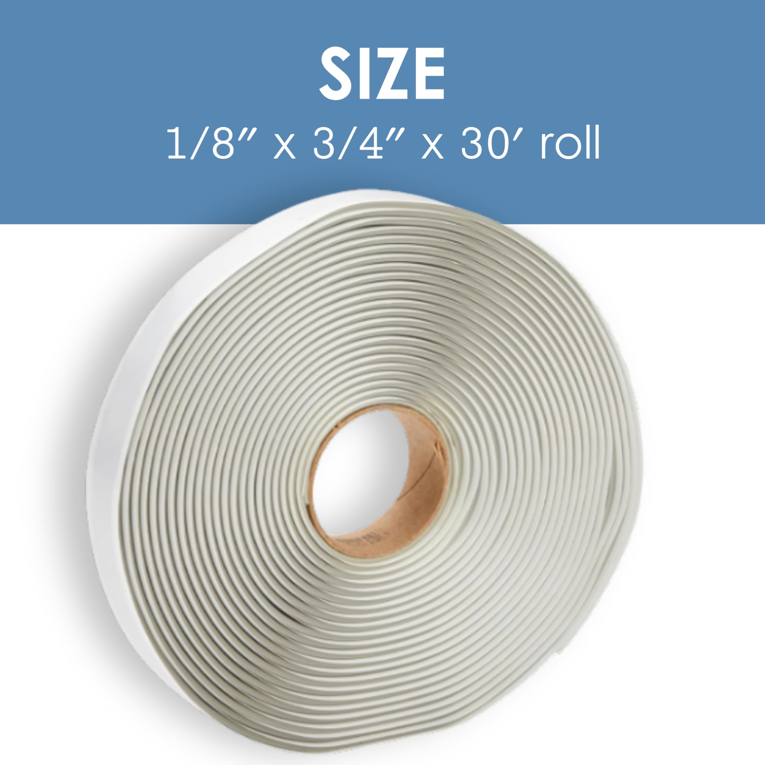 Butyl Seal Tape Dicor BT-1834-5 - 1/8" x 3/4" x 30' Repair Tape for RV, Trailer, Motorhome, Windows, and Vent Sealing- Pack of 5