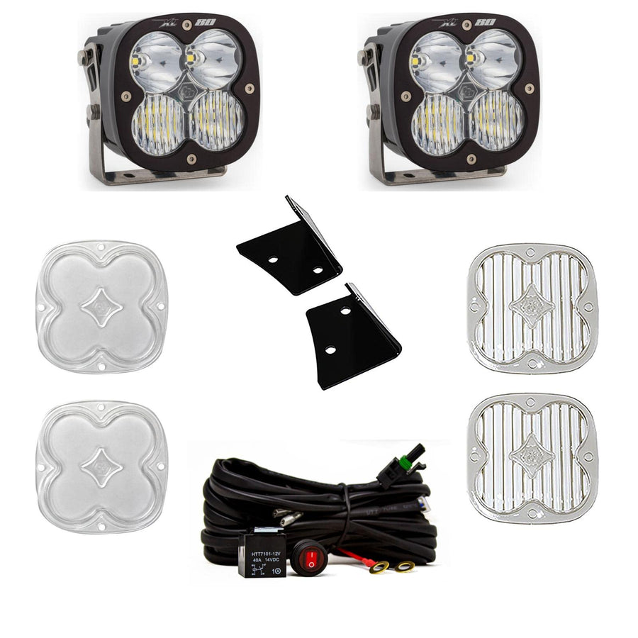 Baja Designs A-Pillar Light Kit XL80 LED for Jeep Wrangler JK 2007-18 (Spot Lens; Clear)