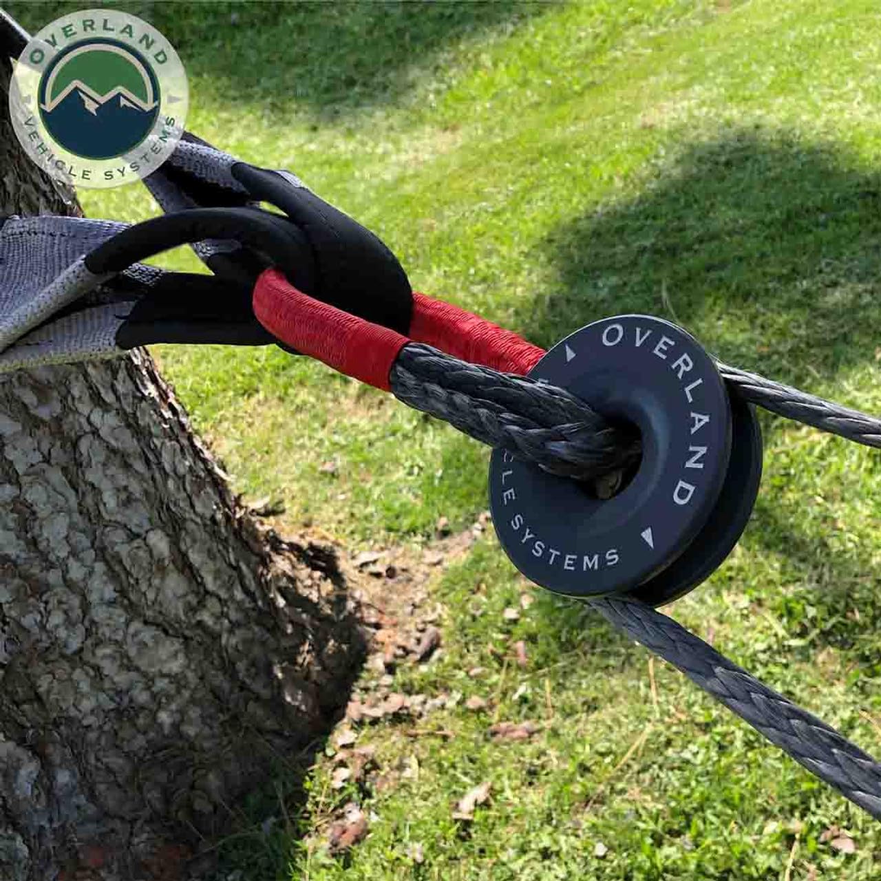 Vehicle Systems Overland Soft Shackle 7/16" x 23" 41,000 LB. with Loop & Abrasive Sleeve - 600 Denier Ballistic Nylon Storage Bag - Dyneema Synthetic Fiber Rope - for Automotive Recovery and Towing