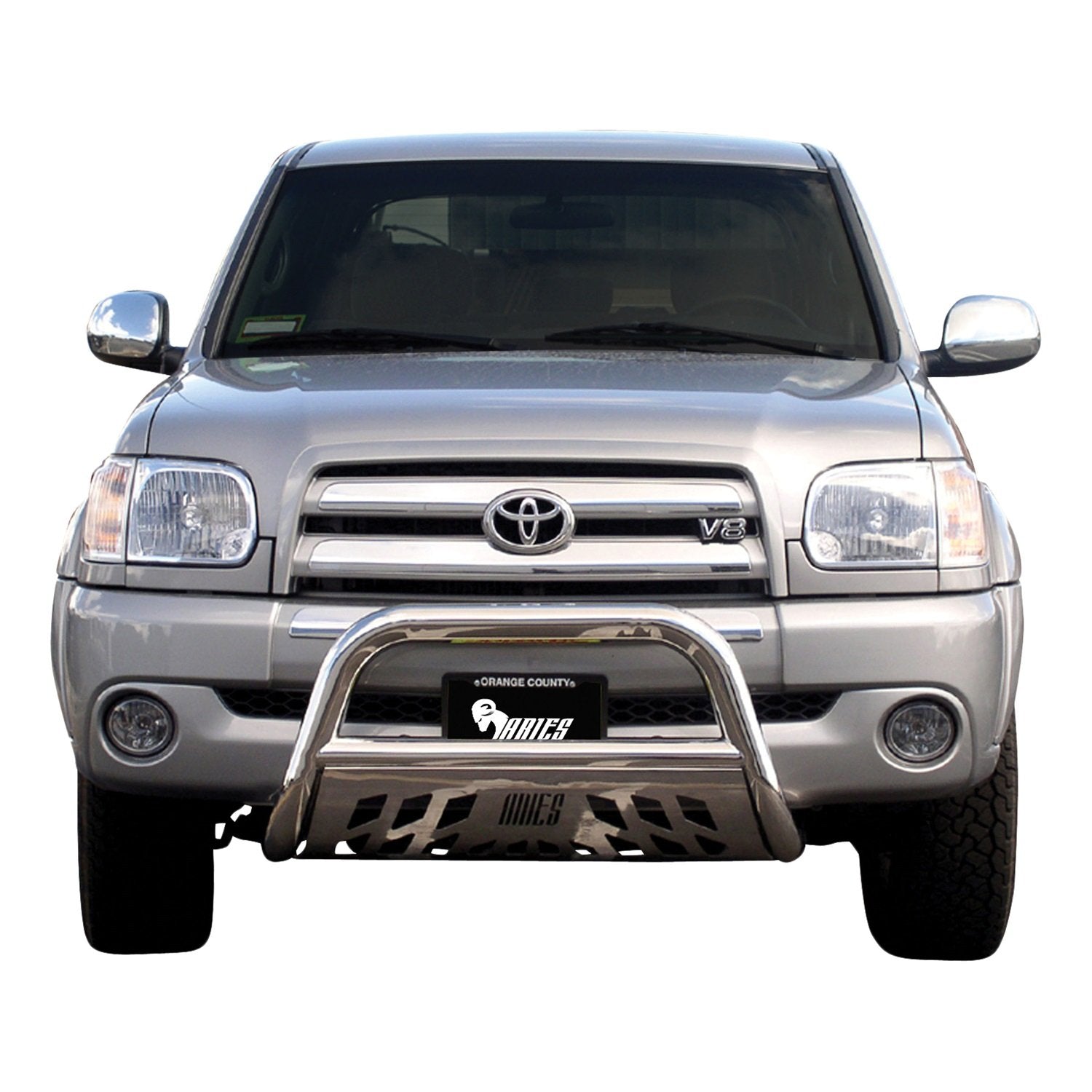 3-Inch ARIES Polished Stainless Steel Bull Bar, No-Drill, Select Toyota Sequoia, Tundra