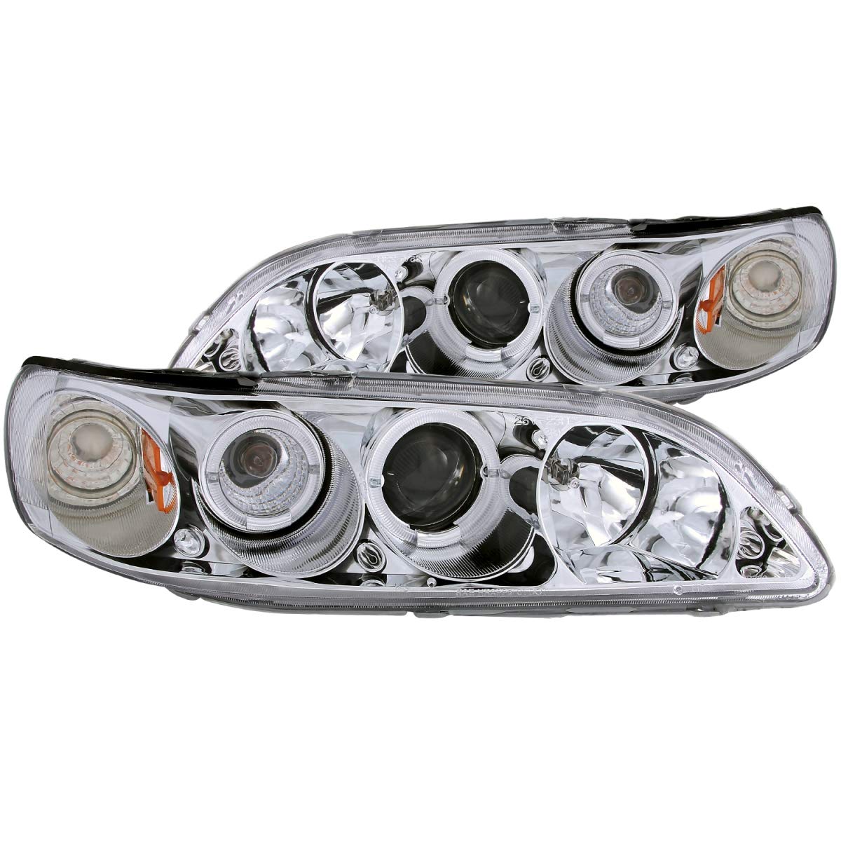 Honda Accord Anzo USA 121054 Projector with Halo Chrome Headlight Assembly - (Sold in Pairs)