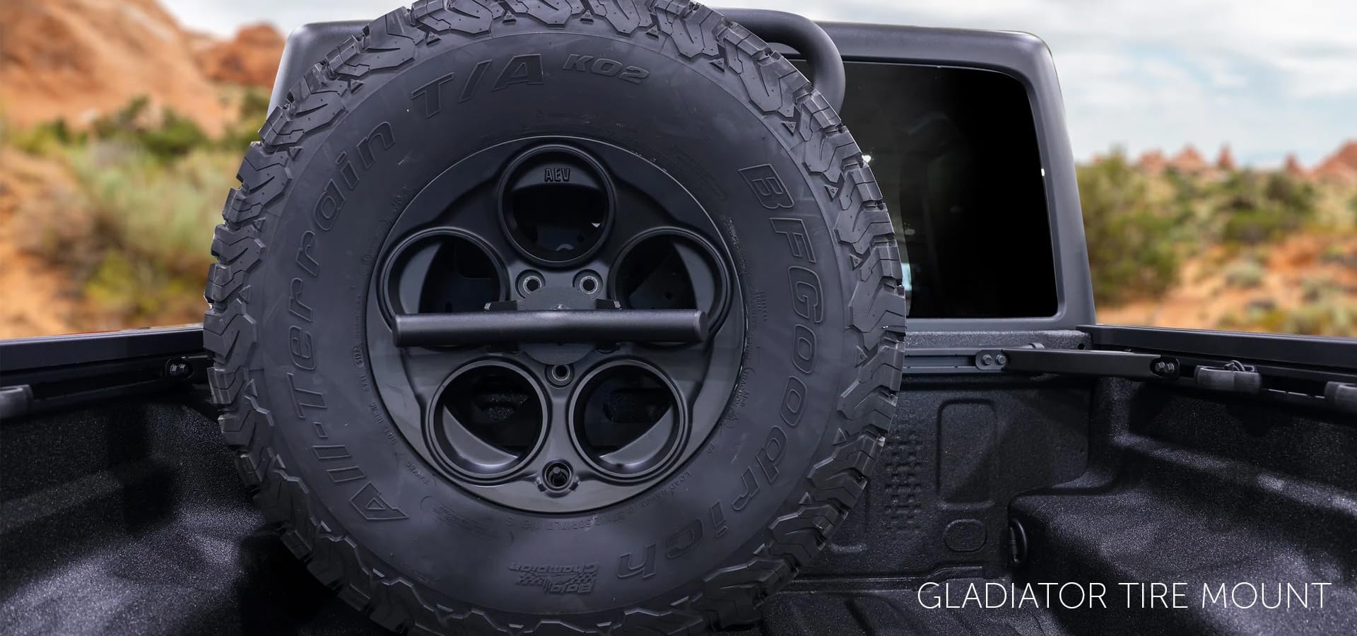 Vertical Tire Mount AEV Compatible with 2020-2026 Jeep JT Gladiator