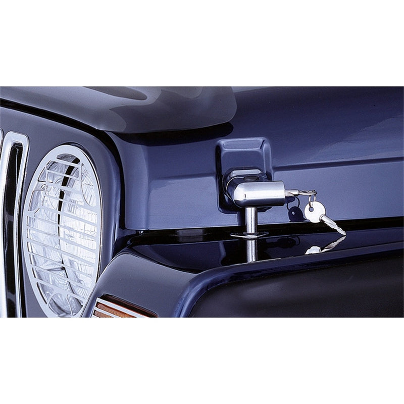 Hood Catch Kit Rugged Ridge for Jeep Wrangler TJ | Stainless Steel, Chrome | 11302.03 | Fits 1997-2006 Jeep Wrangler TJ