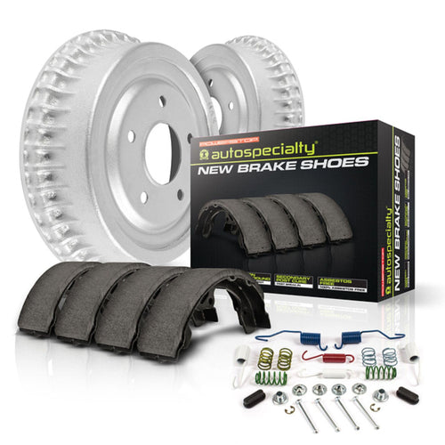 Power Stop KOE15365DK Rear Replacement Brake Kit-OE Brake Drums & Ceramic Brake Pads For Toyota Prius 2001-2003 [Model Specific]