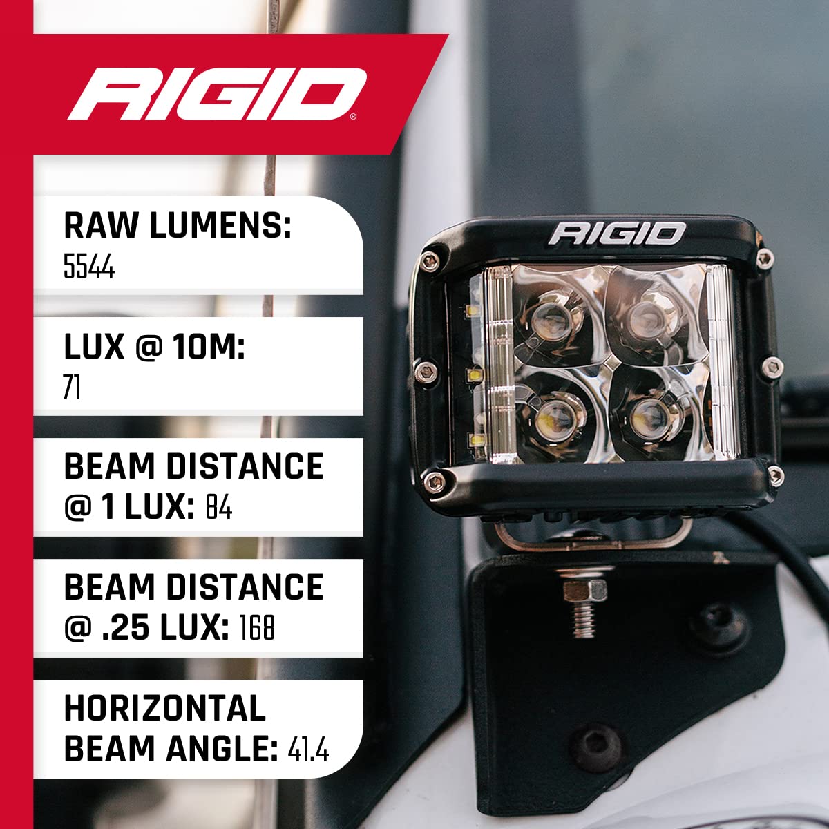 D-SS PRO, RIGID INDUSTRIES Flood, Black Housing (Pair) For Auto And ATV