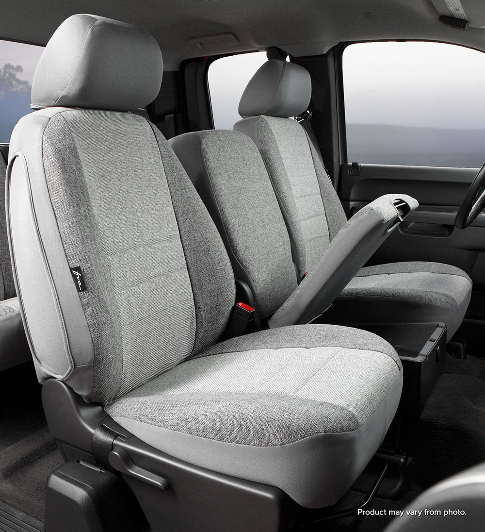 Custom Fit Fia OE37-28 GRAY Front Seat Cover Split Seat 40/20/40 - Tweed, (Gray)