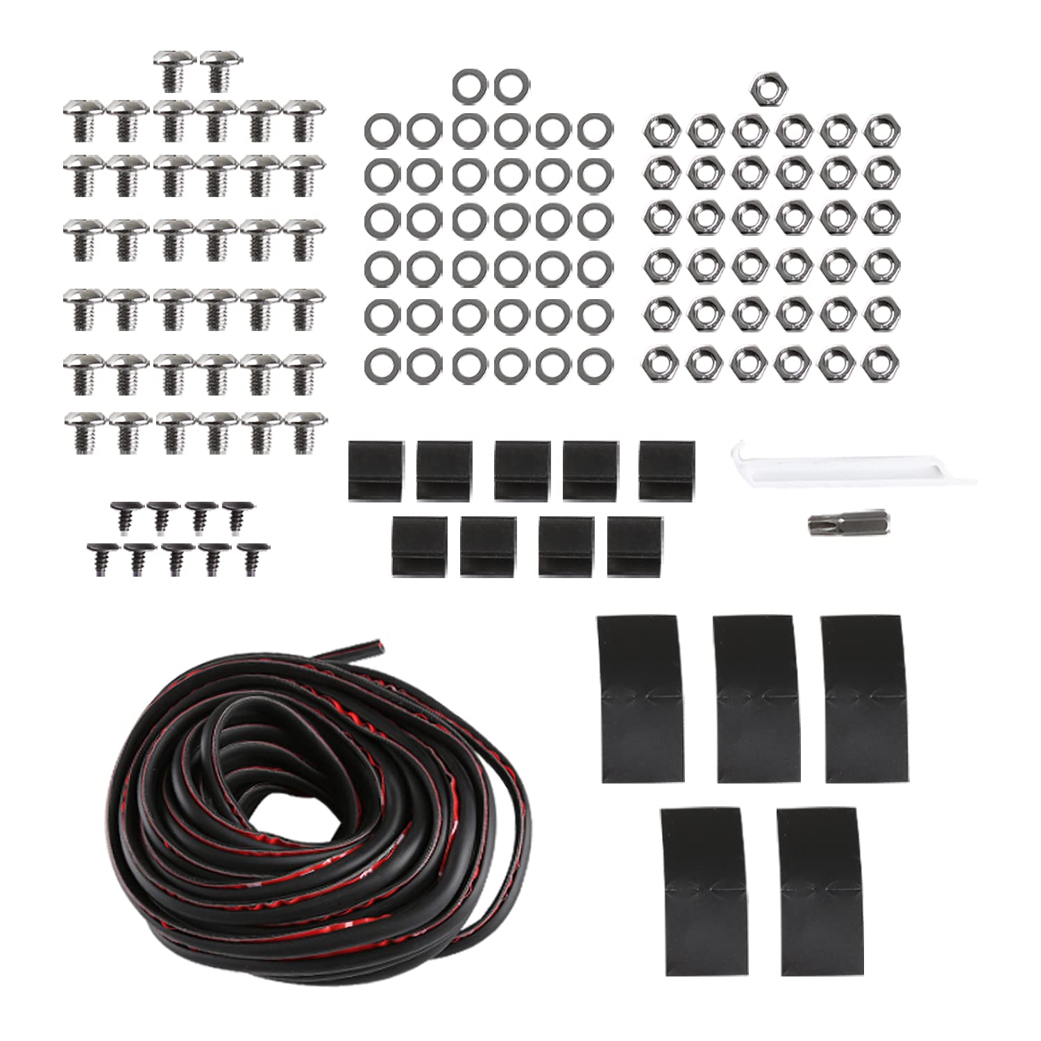Spec-D Tuning Black Fender Flare Wheel Cover 4PC Front + Rear Compatible with 1999-2007 Ford F250 F350 F450 Super Duty