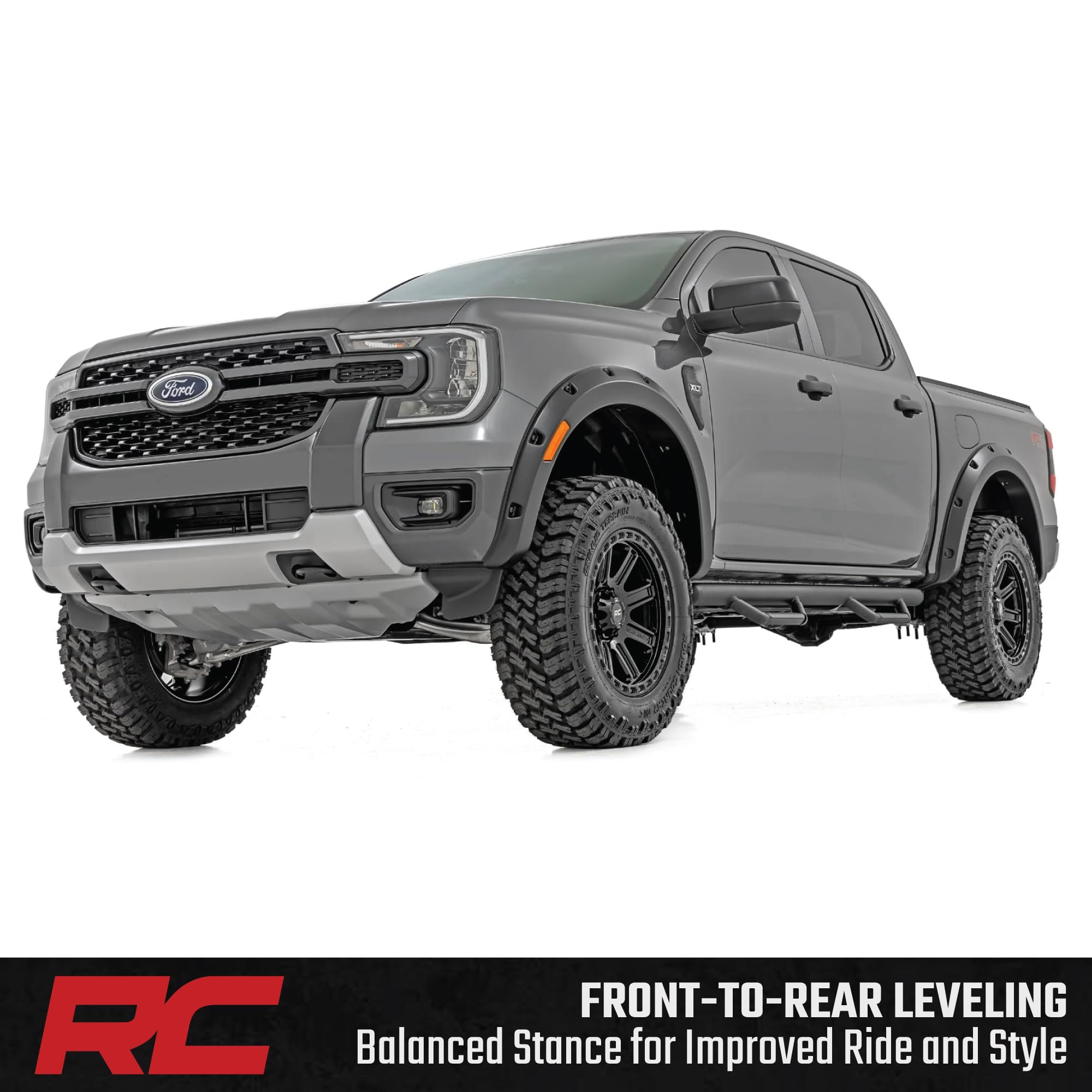 3.5" Lift Kit Rough Country with N3 Shocks for Ford Ranger 4WD (2024-2025) - Increased Ground Clearance, Aggressive Stance, Easy Bolt-on Installation