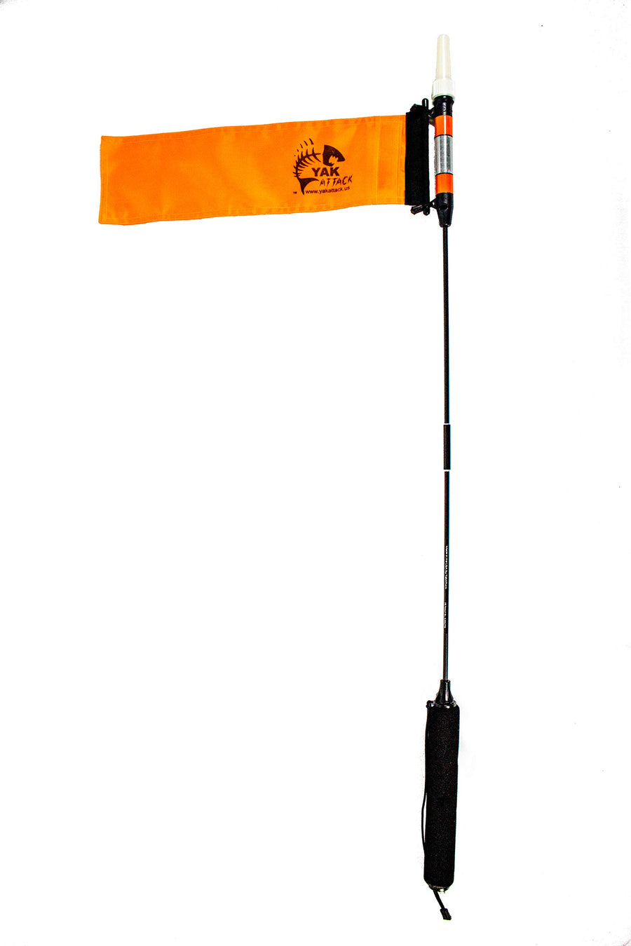 VisiCarbon Pro YakAttack Kayak Visibility Light with Flag | 48" Collapsible Safety Pole | LED Light, 100-Hour Runtime | MightyMount & GearTrac Ready (CPM) | Kayak Fishing Accessories