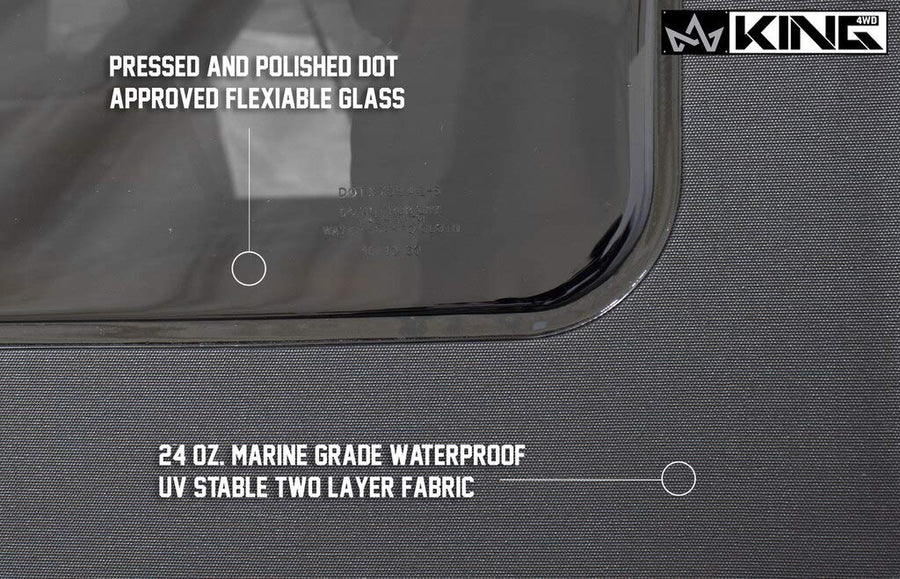 14010435 King 4WD EXT+ Replacement Soft Top - Black Diamond - JK 4 Door 2007-2009
