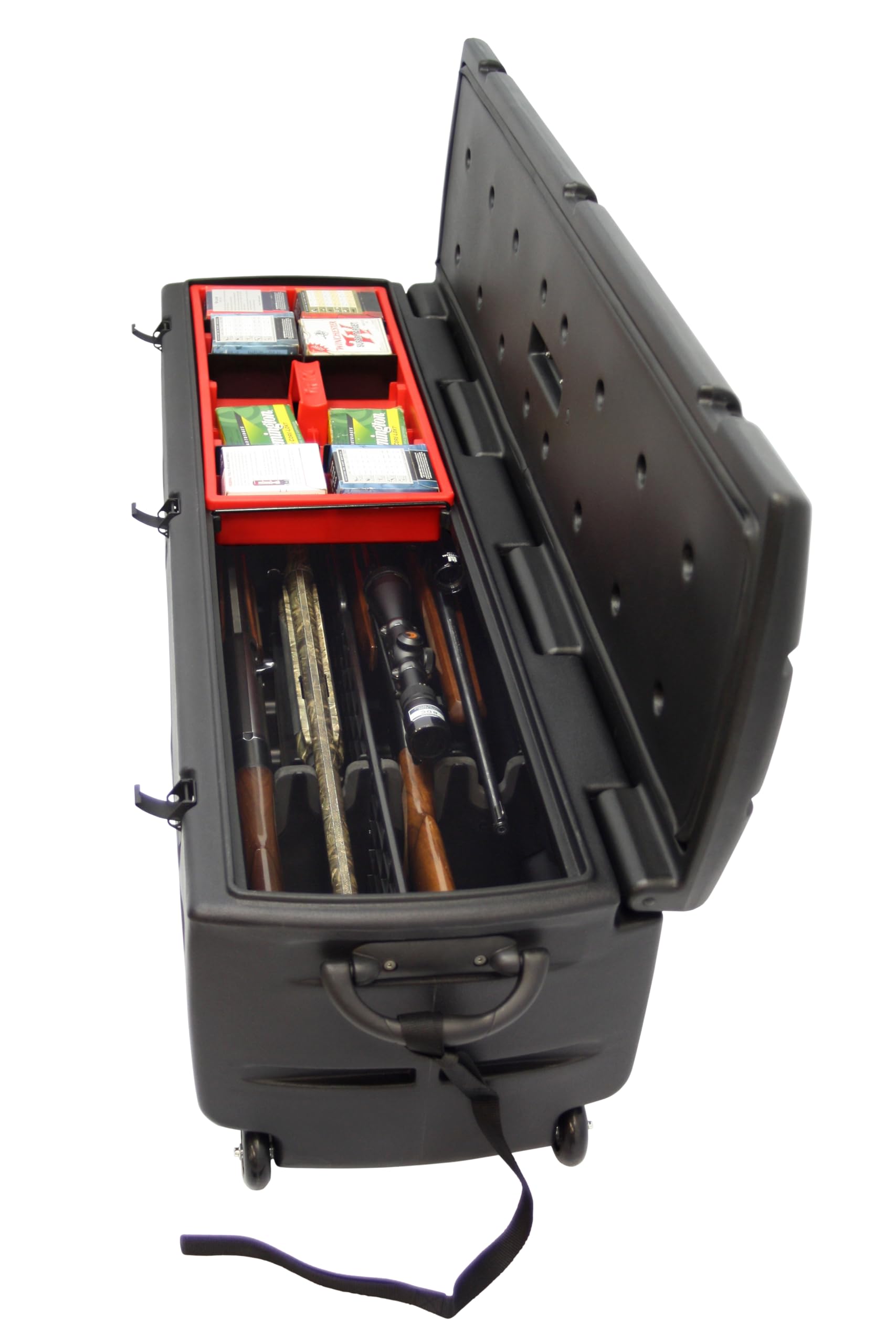 DuHa 70114 Black Portable Truck Storage Box Compatible with Pickup Trucks, SUV, UTV, and More | 53 in x 15 in x 15 in | Includes Slide Bracket and Dividers