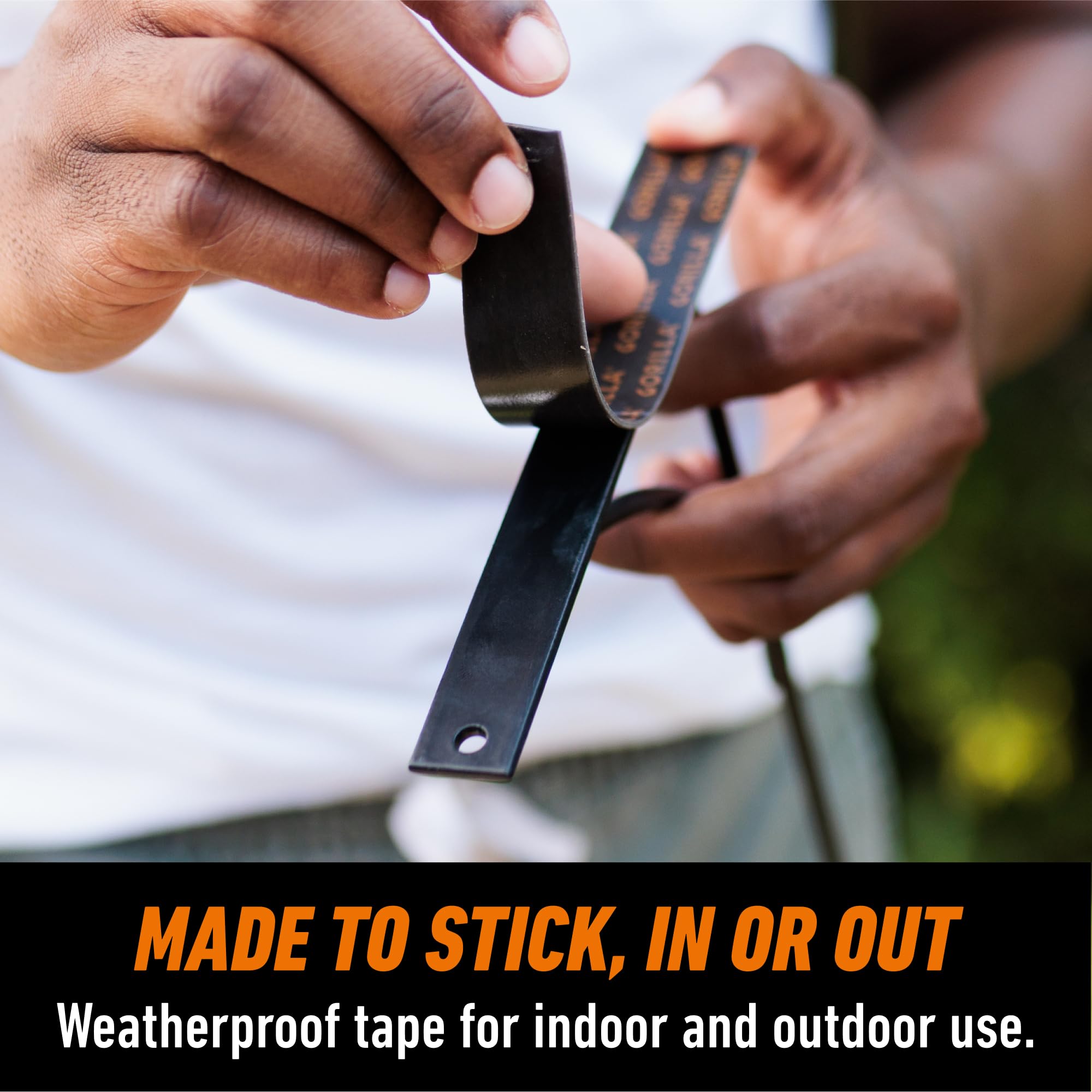 Heavy Duty Gorilla Double Sided Mounting Tape, Black Tape, 1" x 120" (Pack of 1) - Weatherproof for Indoor or Outdoor