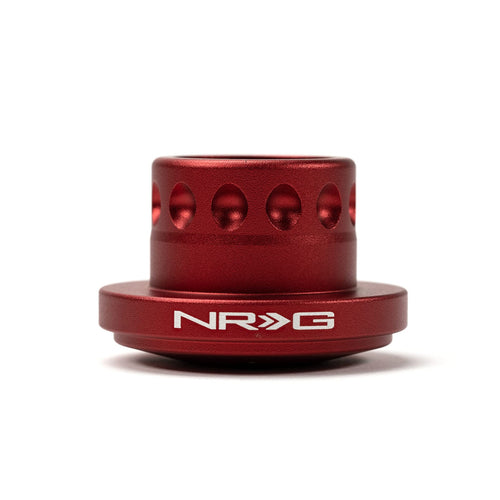 NRG Innovations Race Steering Wheel NRG-SRK-RL160H-RD Quick Release Short Hub Adapter, Up to 1" shorter overall, Red Body