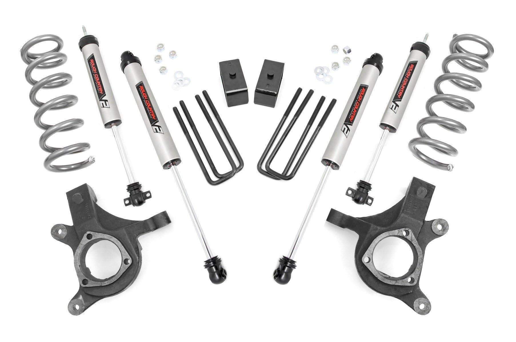 4.5" Rough Country Lift Kit w/V2 Shocks for 99-06 Chevy/GMC 1500 2WD - 23970