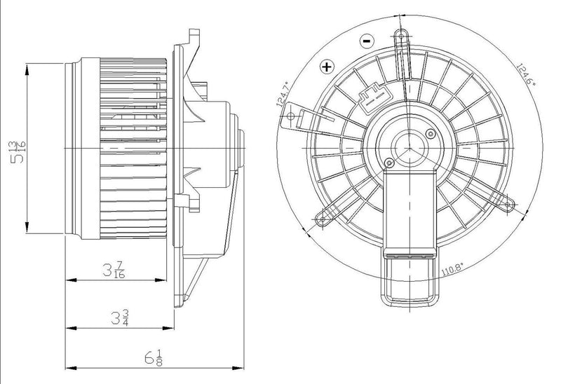 Replacement TYC 700216 Blower Assembly