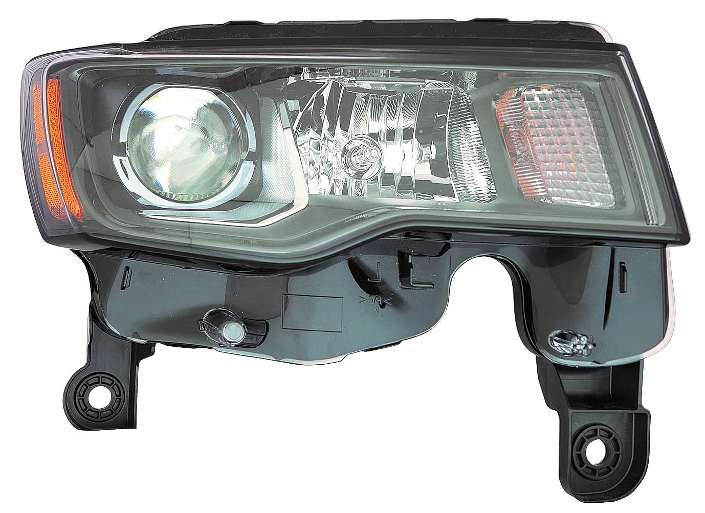 DEPO Automotive ACK For Jeep Grand Cherokee 17-19 Headlight Halogen STD Type Black RH US Passenger