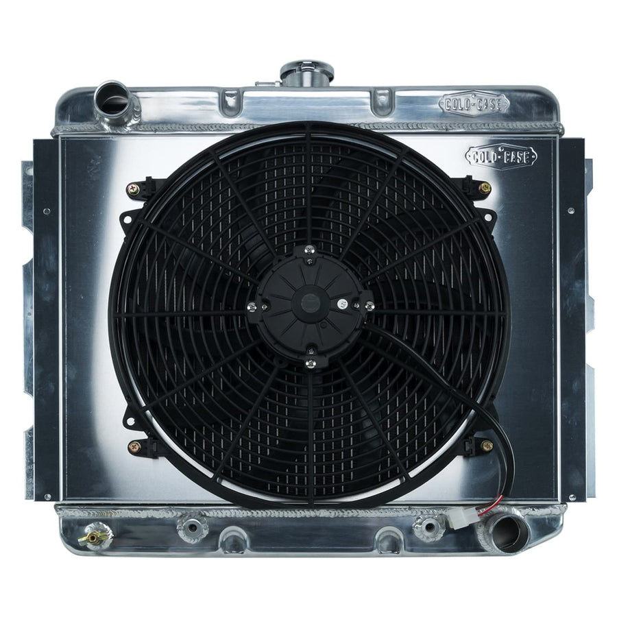 BB Aluminum Performance Radiator And 16 Inch Fan Kit 68-73 B,C,E Body AT 16x22.75 Inch Cold Case Radiators