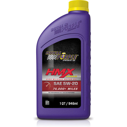 HMX w/Synerlec Royal Purple | High Mileage SAE 5W-20 Premium Synthetic Motor Oil |1 Quart | SKU: 17511