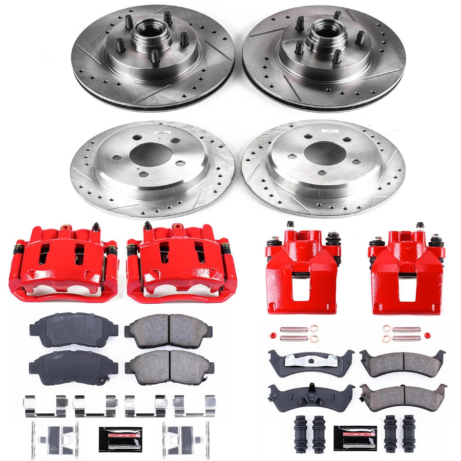 Power Stop Z23 Evolution Sport Brake Kit Front and Rear (with Calipers) For Ford Explorer 1995-2001, Ford Ranger 1998-2002, Mercury Mountaineer 1997-2001 [Model Specific]
