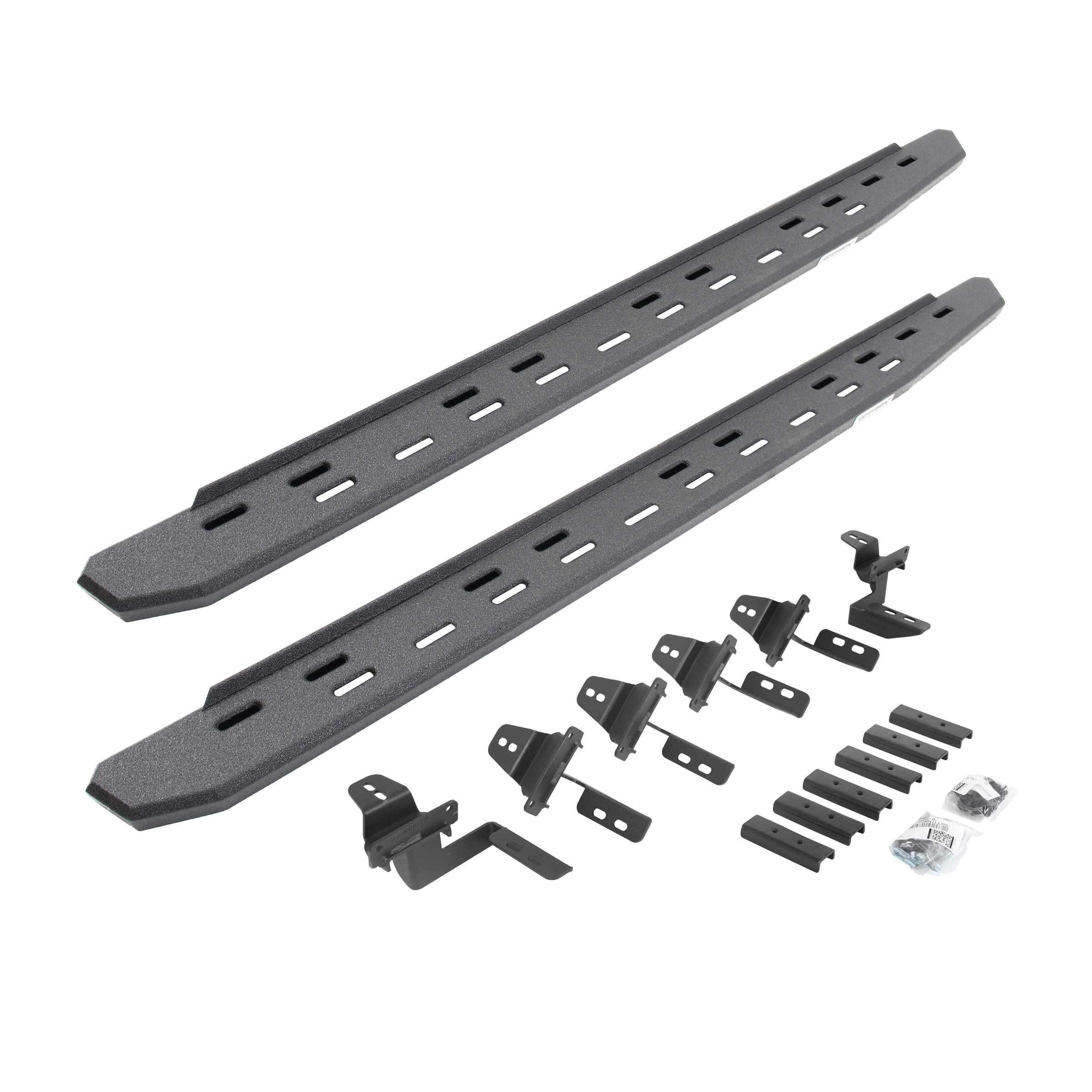 Go Rhino RB30 Running Boards & Slim Brackets | Galvanized Steel, Protective Bedliner Coating | 69650568ST | Fits 2007-2018 Jeep Wrangler JKU, 4-Door
