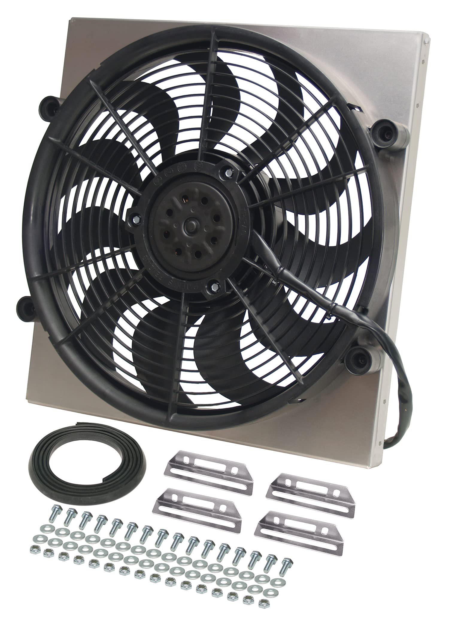 Black Derale 16816 High Output Single Radiator Fan