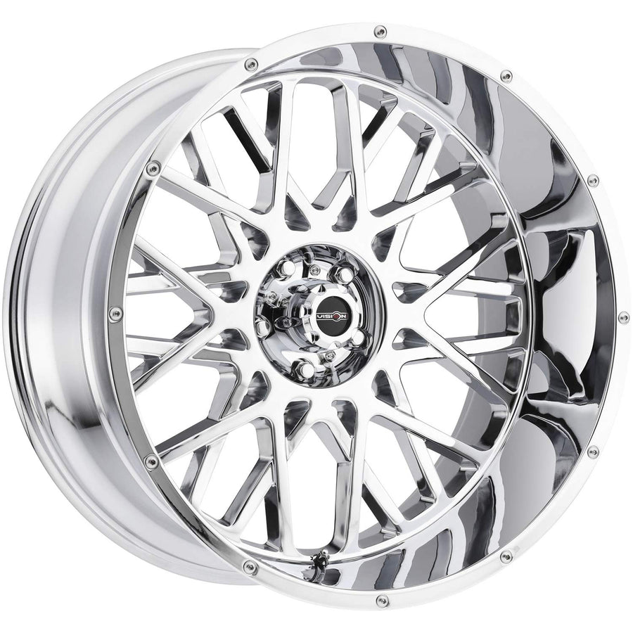 20x10 Vision Rocker 412 8x170-25mm Chrome Wheel Rim 20" Inch