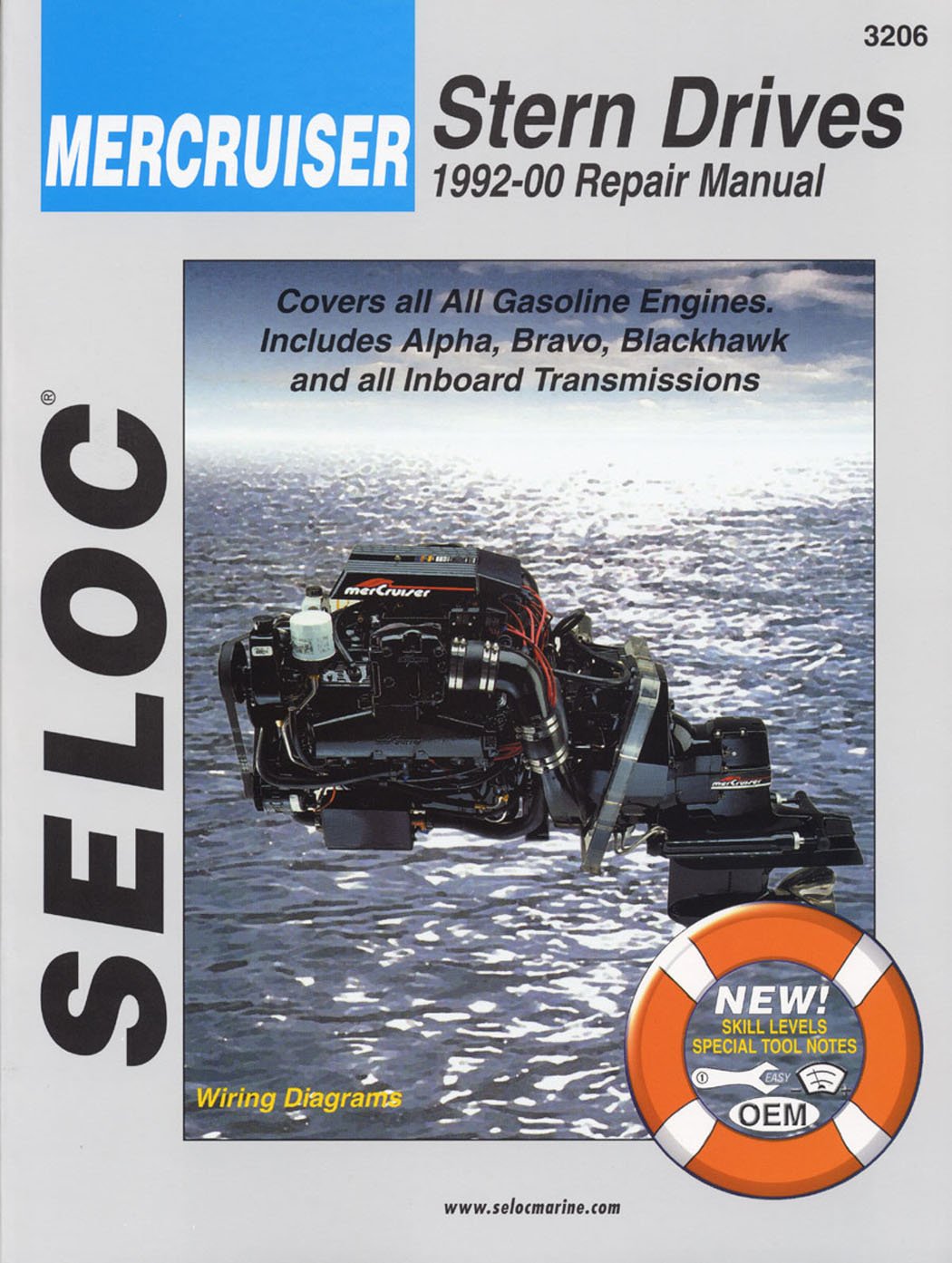 Sierra International 18-03206 Seloc Manual Mercruiser Stern Drives Repair 1992-2000 Gasoline Engine Includes Alpha Bravo Blackhawk & All Inboard Transmissions
