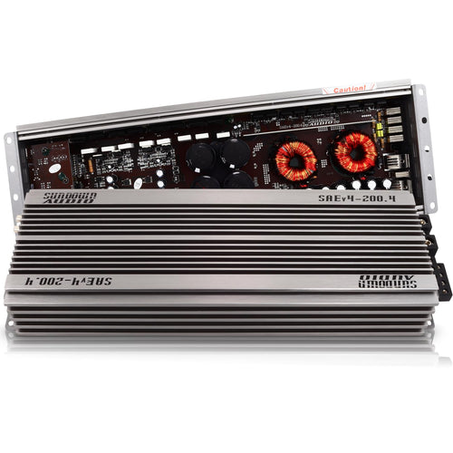 Sundown Audio 200.4 SAE-200.4 Class A/B 4-Channel Amplifier - 200W x 4 @ 4Ω - High-Fidelity Speaker System Amp with Variable Filters, Advanced Protection & Optional Remote