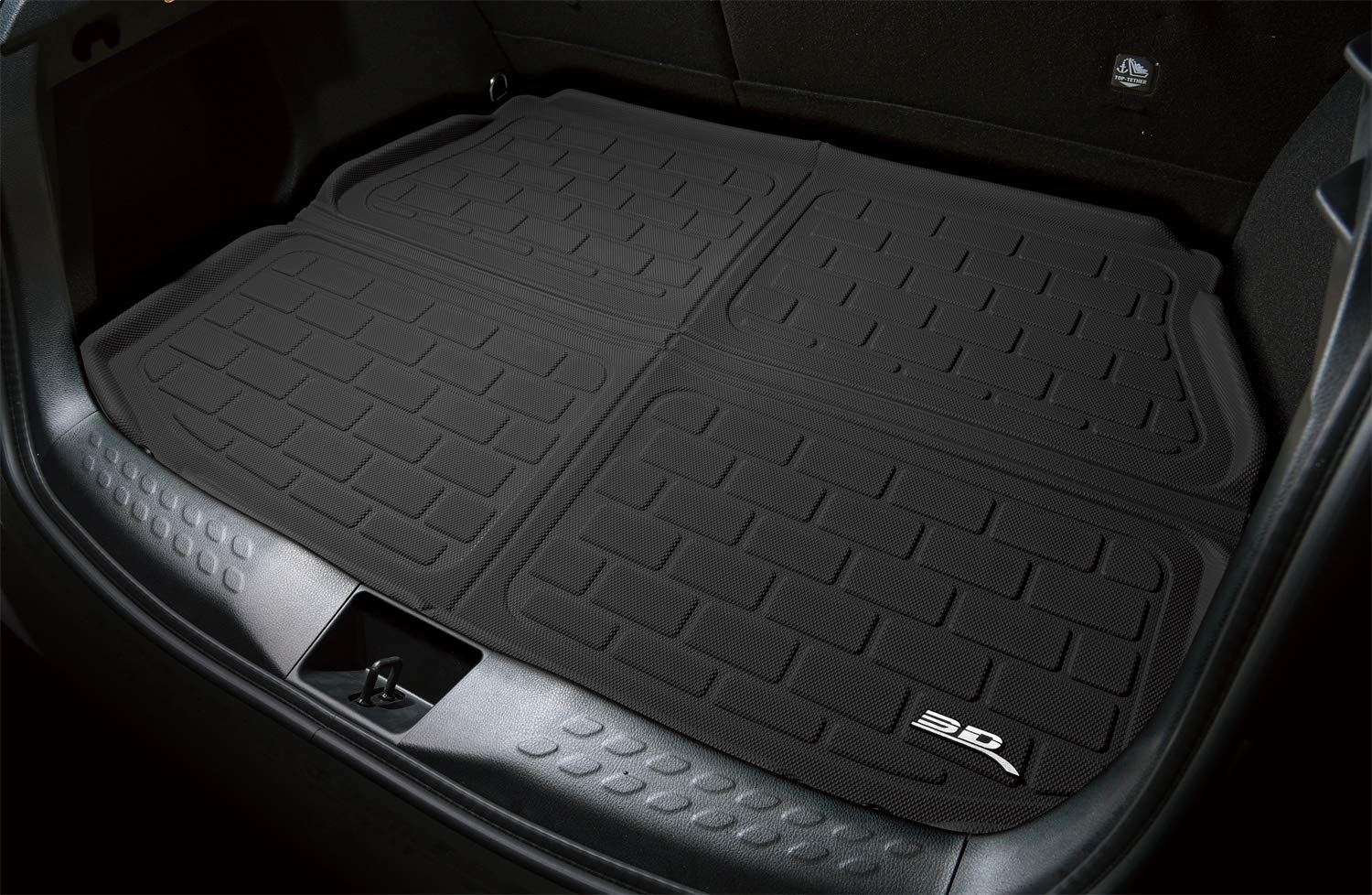 3D MAXpider Kagu Custom Fit Cross Fold Cargo Liner (Black) Compatible with Jaguar F-Pace 2017-2026- Cargo Liner