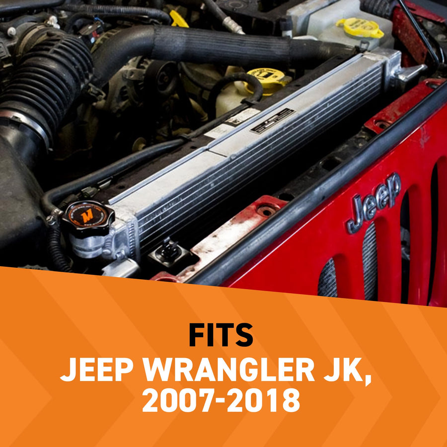 Mishimoto Aluminum Radiator MMRAD-WRA-07V2, Compatible with Jeep Wrangler JK, 2007-2017, Silver