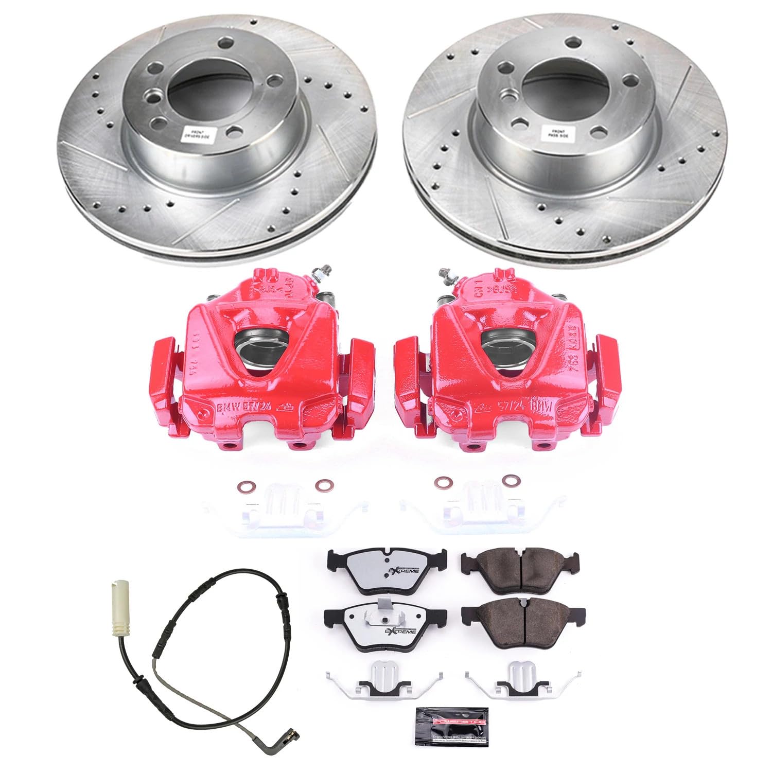 Power Stop Z26 KC4677-26 Front Street Warrior Brake Kit BMW For BMW 328i 2008-2010, BMW 328i xDrive 2009, BMW 328xi 2008 [Model Specific]