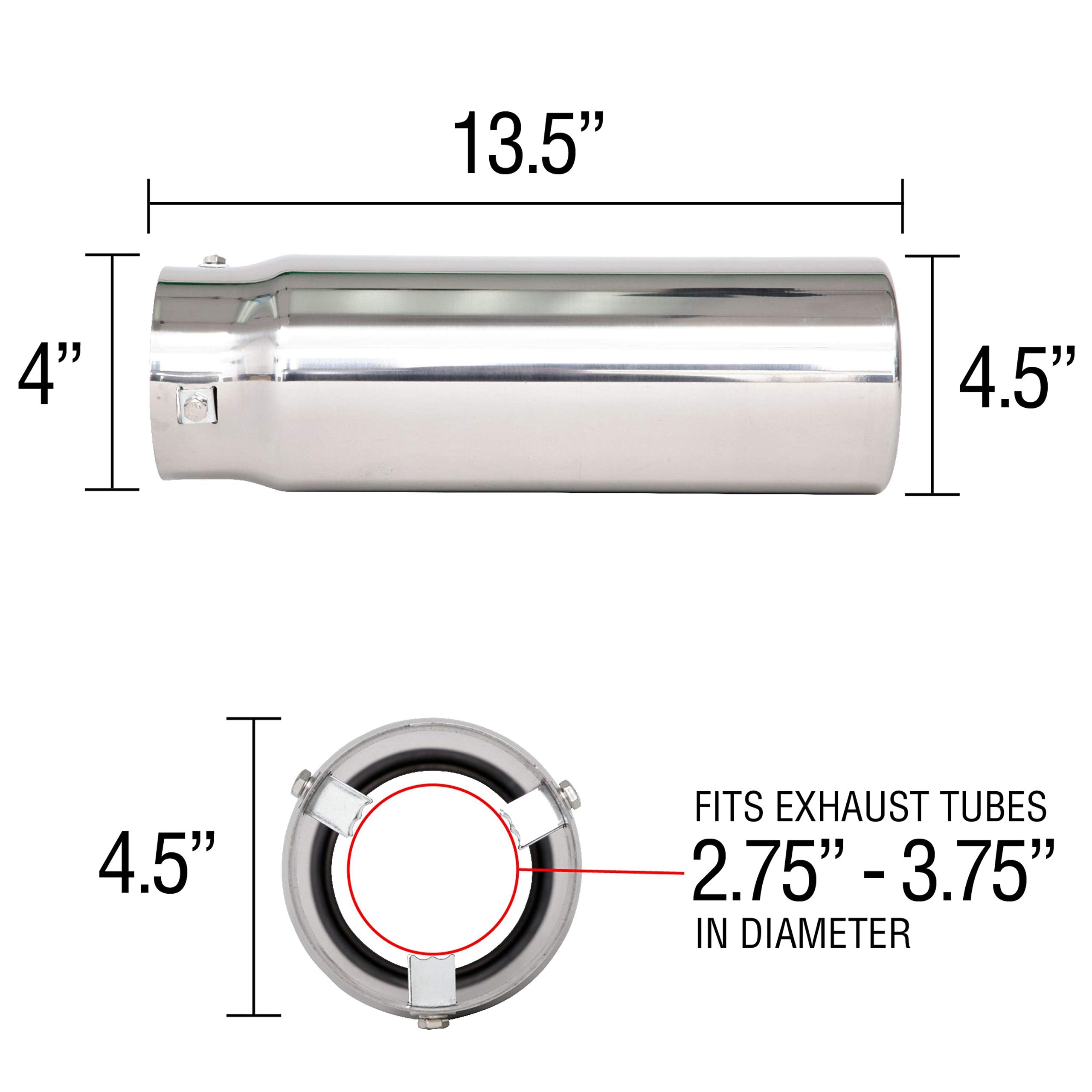 4.5" Pencil-Cut Exhaust Tip Spectre Performance (22431)