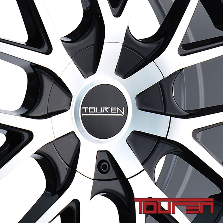 TR60 TOUREN Black/Machined Face/Black Ring Wheel (16 x 7. inches /100 x 100 mm, 42 mm Offset)