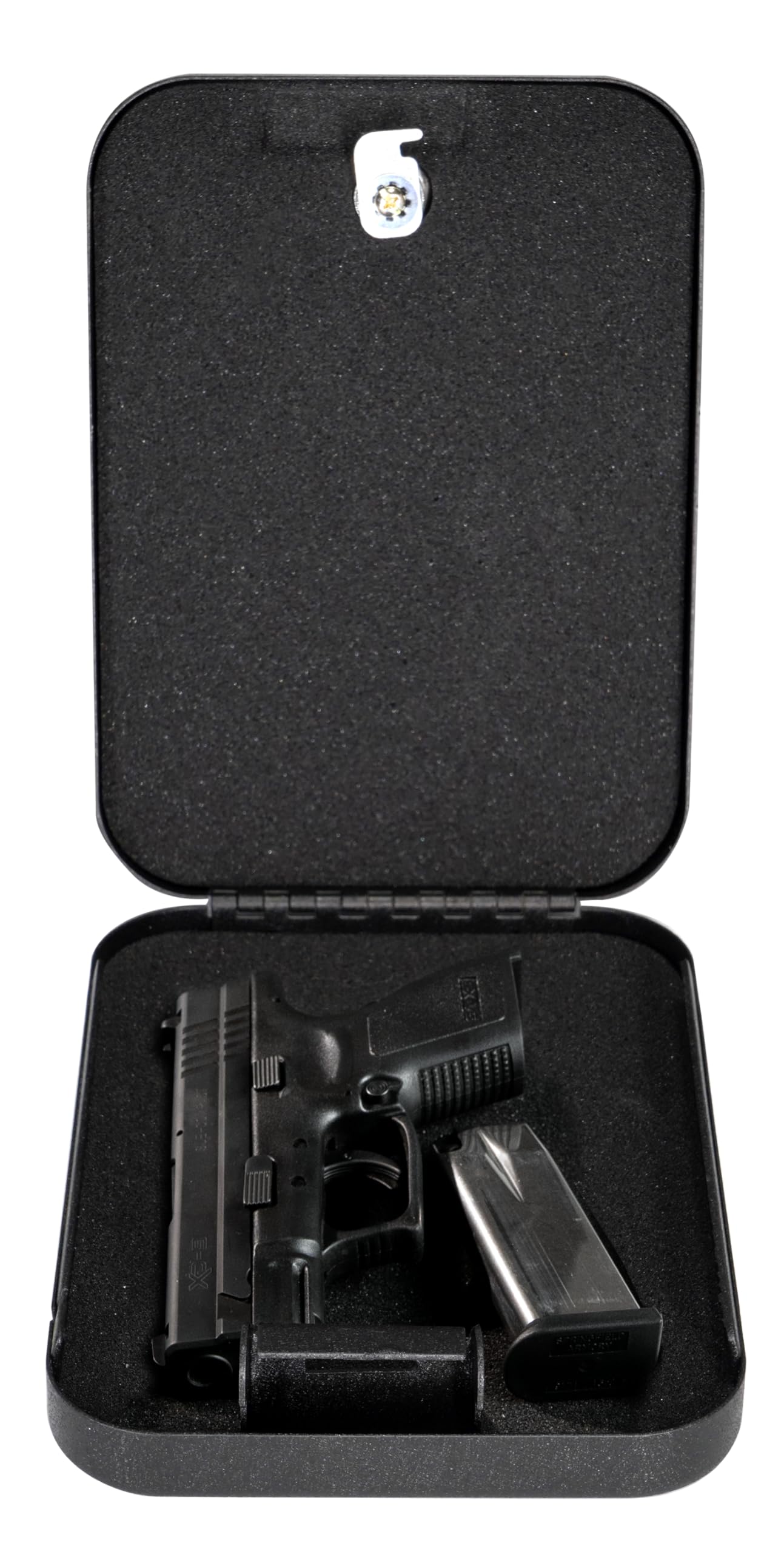NanoVault GunVault Travel Handgun Safe for Pistols with Key Lock - TSA-Approved