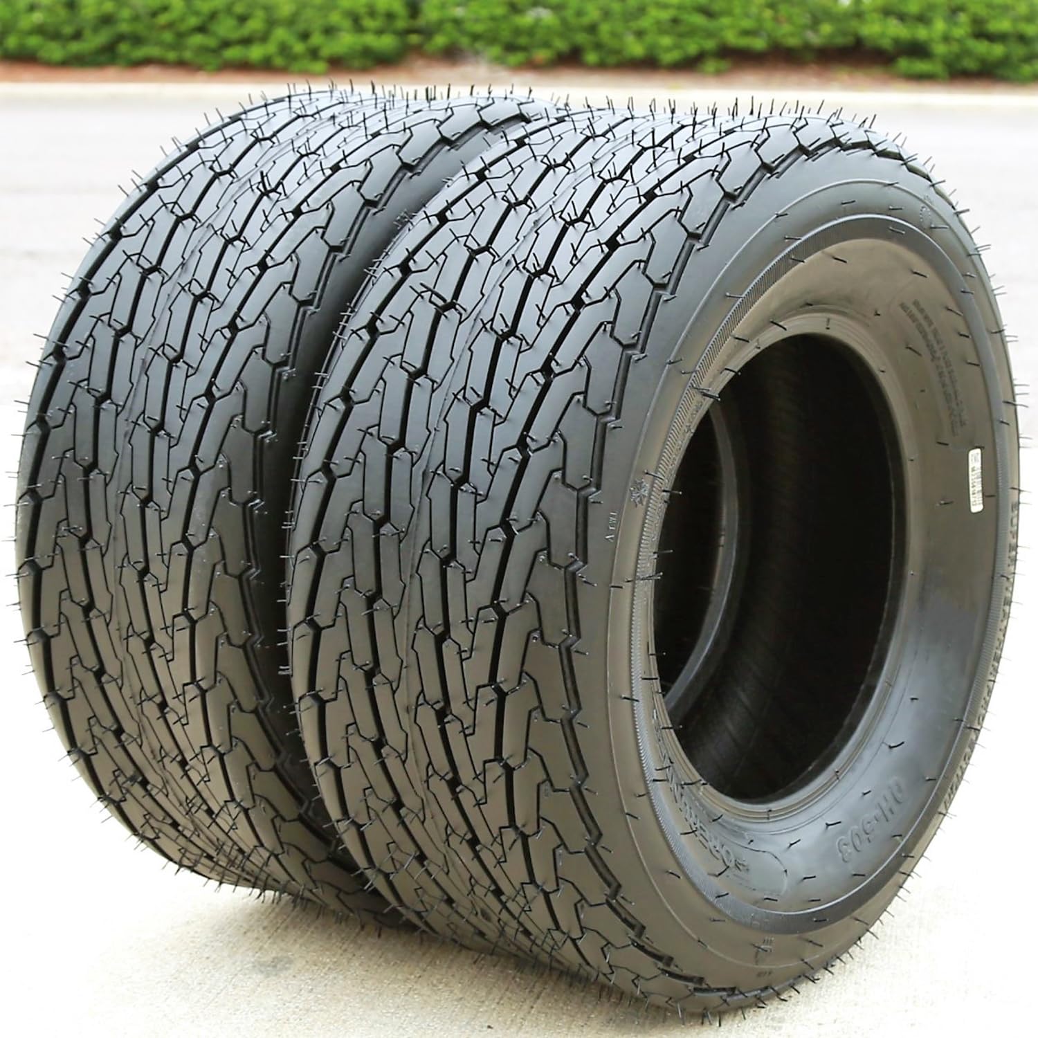 Premium Forerunner QH503 Boat Trailer Tire-16.5X6.50-8ST 16.5X6.50X8 Load Range C LRC 6-Ply BSW Black Side Wall