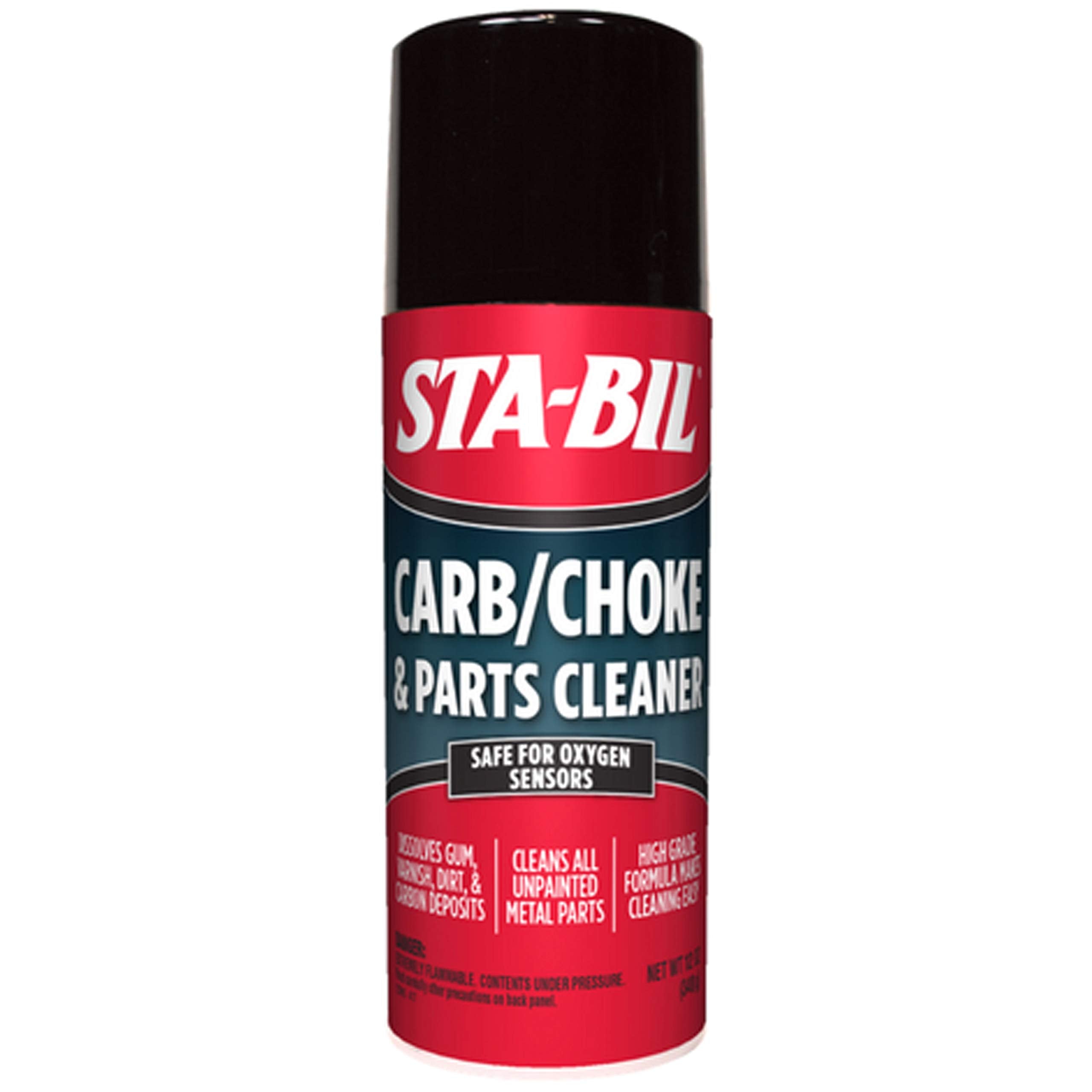 STA-BIL Parts & Carb/Choke Cleaner - Safe For Oxygen Sensors - Dissolves Gum, Varnish, Dirt, & Carbon Deposits - Cleans unpainted Metal Parts - High Grade Formula, 12.5 oz (22005)
