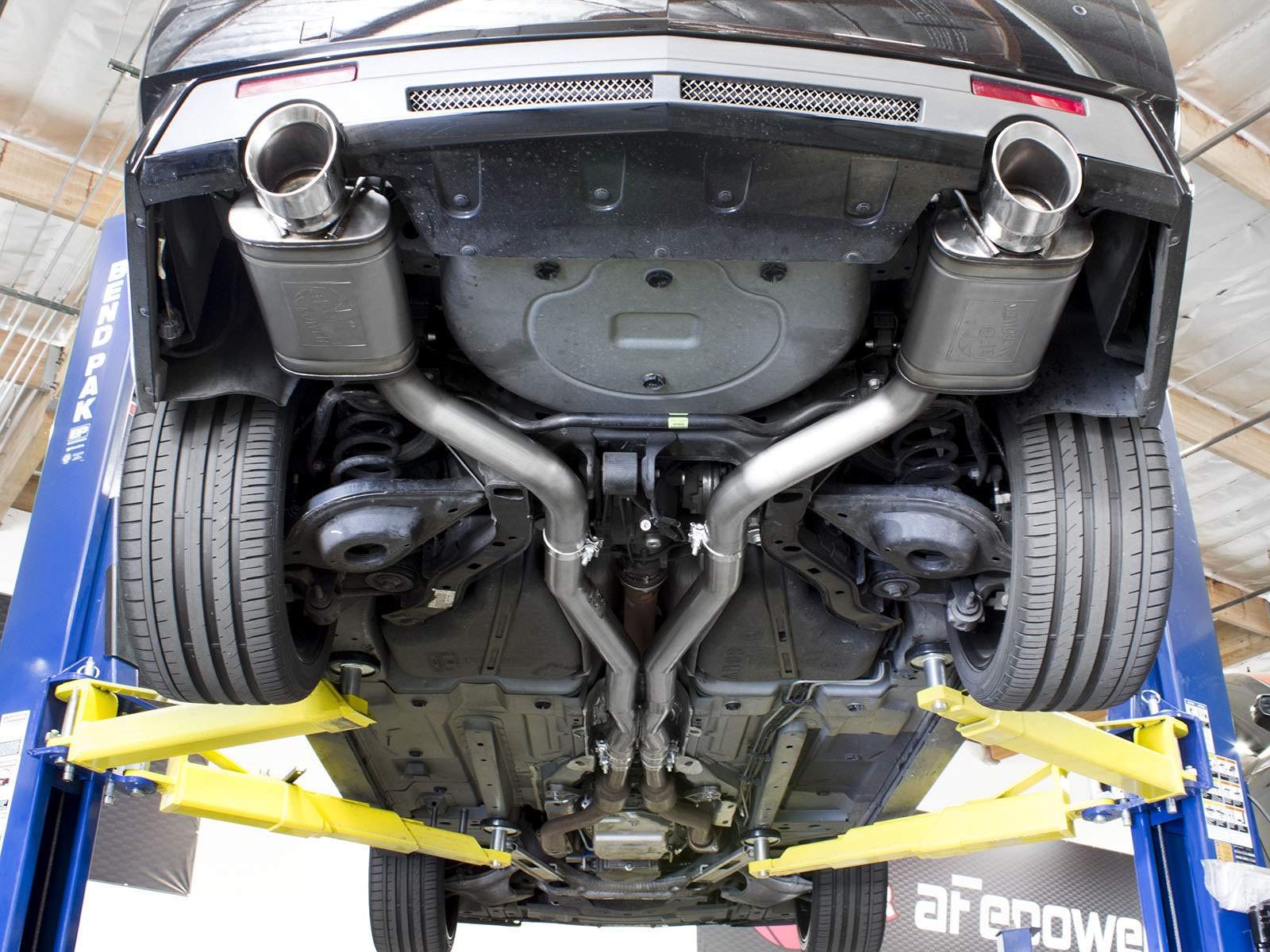 Mach Force-Xp aFe Power Exhaust System (3", Cat-Back, Stainless Steel, Cadillac CTS-V Performance), (Non-Carb Compliant)