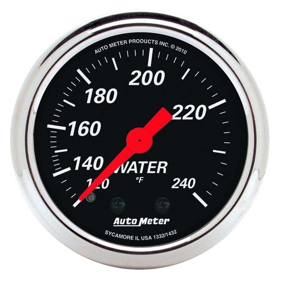 Mechanical Water Temperature Gauge Auto Meter 1432 Designer Black