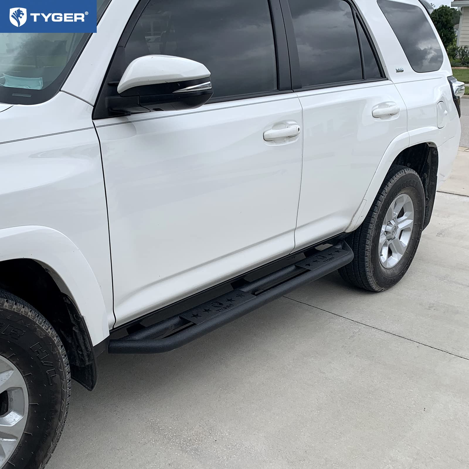 Tyger Auto Compatible Star Armor with 2010-2024 Toyota 4Runner (Exclude Limited; Nightshade; TRD Sport; 10-13 SR5) | TG-AM2T20148 | Side Step Rails Nerf Bars Running Boards