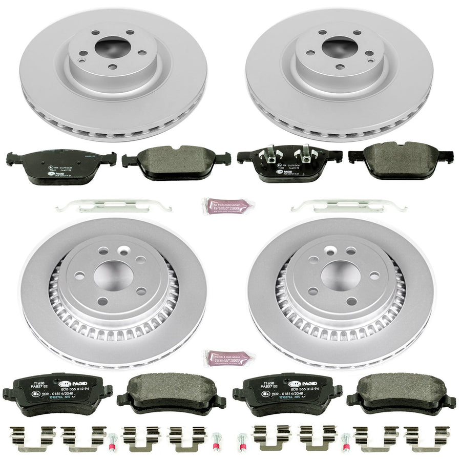 Power Stop ESK5703 Euro-Stop Front & Rear Brake Kit For Volvo XC60 2010-2015 [Model Specific]