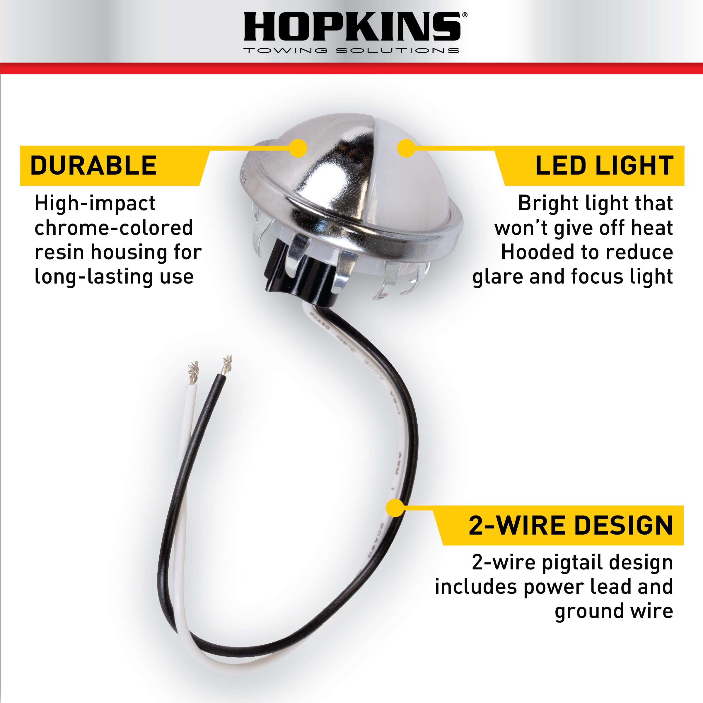 LED Round Blazer International B165 Snap-In Mount License Plate/Utility Light, Waterproof & Shock Resistant 12V Light Lamp for Car, Trucks, SUV, Trailers, Van, RV and Boats