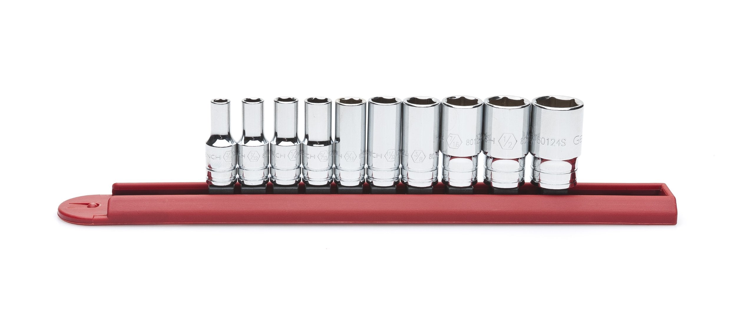 10 Pc. GEARWRENCH 1/4" Drive 6 Pt. Mid-Length Socket Set, SAE - 80305S
